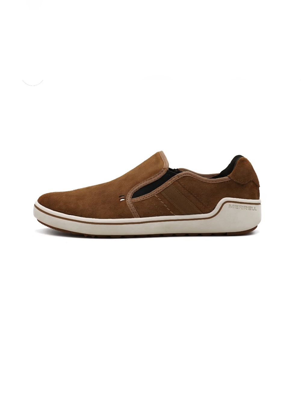 NWT- Merrell Men’s Primer Laceless LTR Suede Shoes US Size 9.5 - Tobacco Brown - Picture 2 of 9